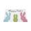Easter Linen Placemat 45x30cm Floral Bunny Pattern 1