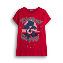 Care Bears Short Sleeved T-Shirt (Womens Red)