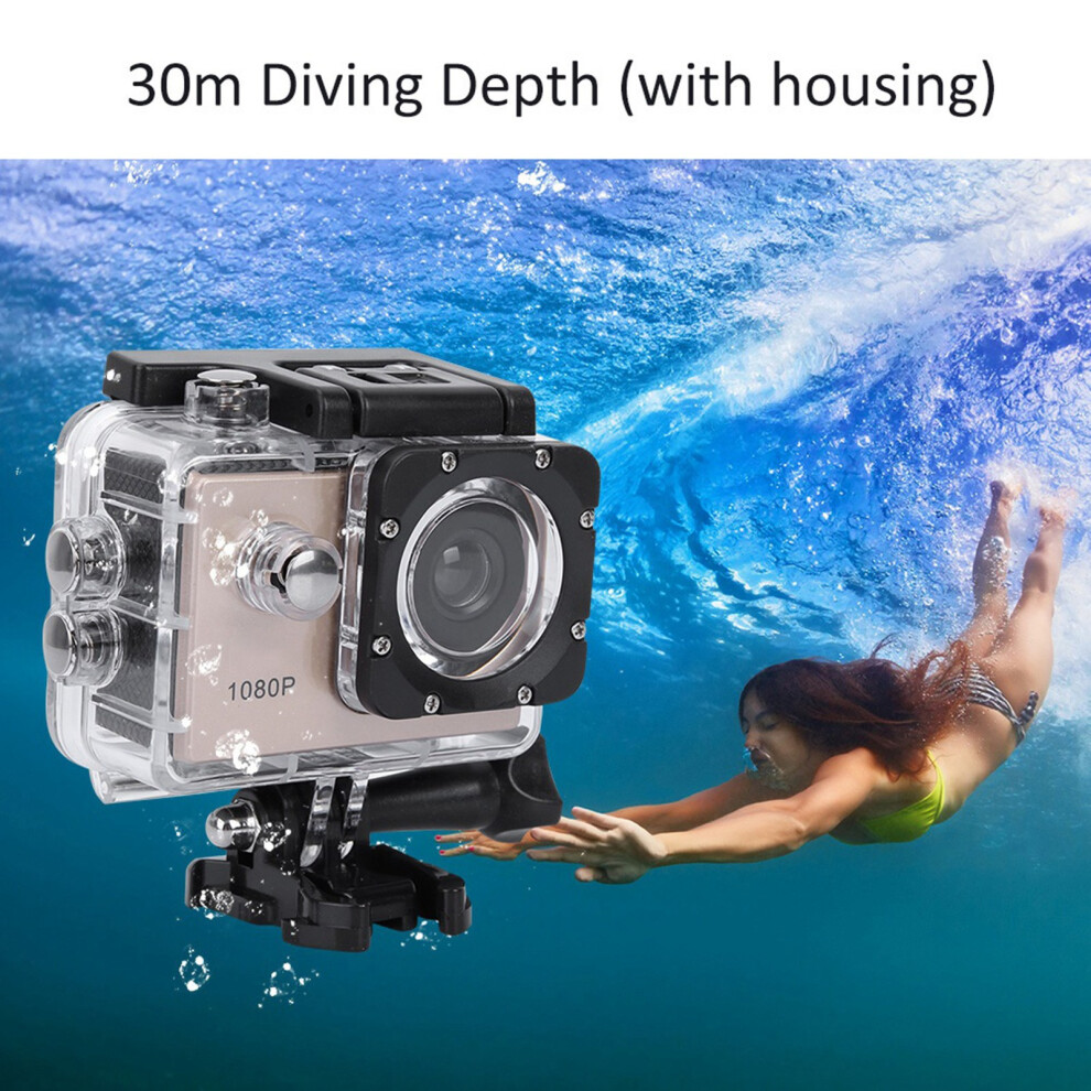 Hd 1080P 2In Lcd Waterproof Sports Cam 30M 7790334647097