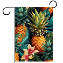 Tropical Pineapple Garden Flag 28x40 Inch Double-Sided