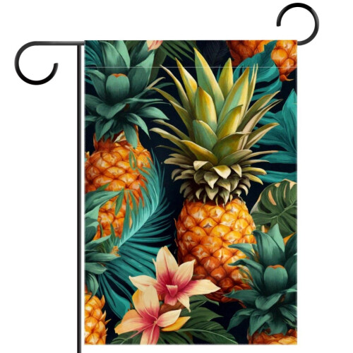 Tropical Pineapple Garden Flag 28x40 Inch Double-Sided