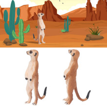 2 Lifelike Meerkat Creative Play Toys
