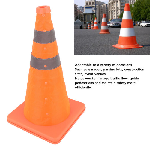 17.72in Reflective Traffic Cone Foldable