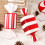 Christmas Candy Pendant Ornaments Red White 7PCS 3