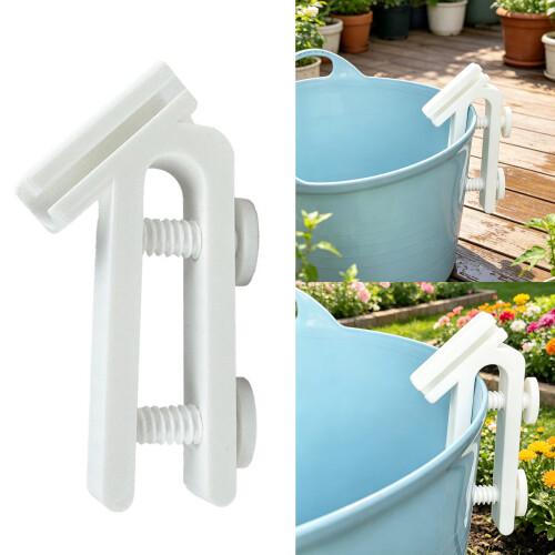 Easy Installation Hose Support For Bucket Great For Home-White 2