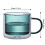 Double Wall Glass Coffee Mug Amber 350ml 3