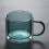 Double Wall Glass Coffee Mug Amber 350ml 5