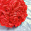 Pomander en soie artificielle rose 20 cm 4