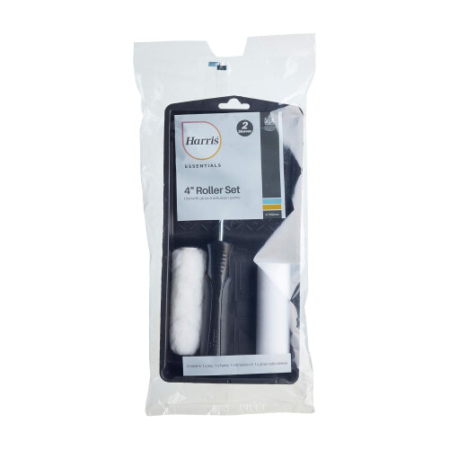 Harris Harris 4 Inch Mini Roller Set Tray & 2 Sleeves Kit
