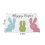 Easter Linen Placemat 45x30cm Floral Bunny Pattern 2