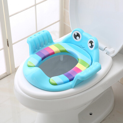 Blue Infant Toilet Seat with Handles