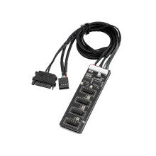9Pin USB Header Splitter, USB 2.0 Header Splitter with  Power Cable, Internal USB Hub for CPU/RGB Light/Printer