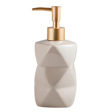 Distributeur de savon liquide en céramique, bouteille-Kaki foncé