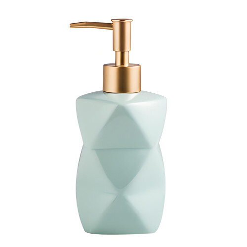 Nordic Glazes Ceramic Soap Dispenser with Weight-Light Green
