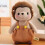 Hérisson en peluche marron 30 cm 2
