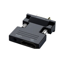 -Kompatibel mit VGA-Konverter und 3,5-mm-Audiokabel für PS4, PC, Laptop, Fernseher, Monitor und Proj