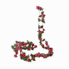 Guirlande de pivoines artificielles roses de 1,80 m