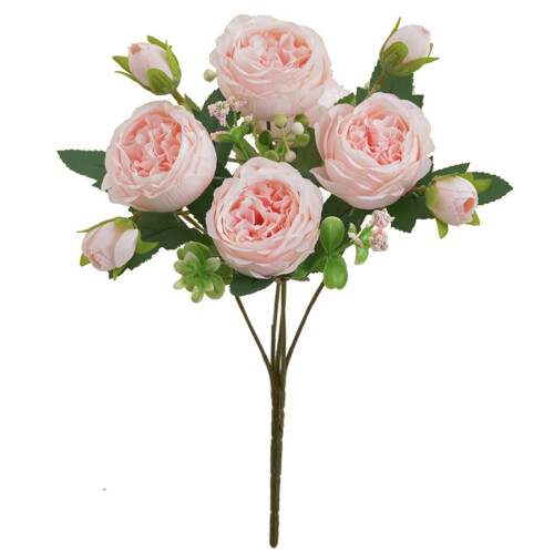 Künstlicher Rosenstrauß, seidig realistisch, 30 cm 1