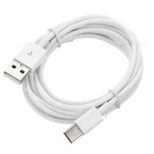 Carregador compatível com Samsung S10 - 3 metros - Carrega e sincroniza - Branco