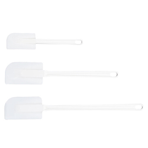 Set de 3 spatule din silicon durabil, ustensile de copt pentru casă (alb)