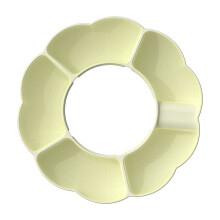 Tigela Tumbler para Lanches - Lisa, de Grau Alimentício, Sem Odor, Cor Sólida, Anel de Lanche Reutilizável, Copo com 5 Compartimentos, Bandeja