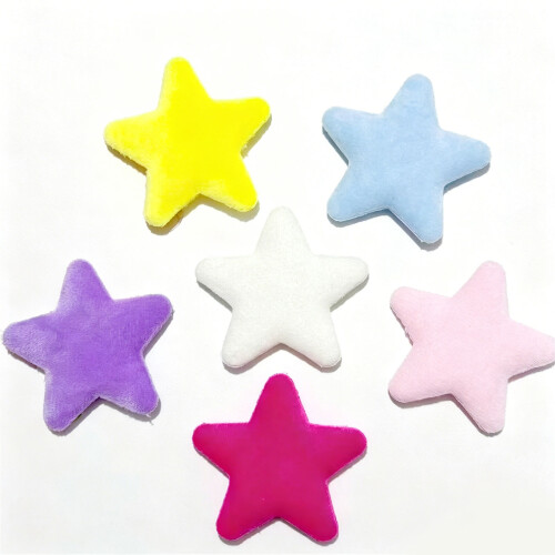 Breloque étoile Double face 6.5CM, 10 pièces, applications-Rose 1
