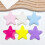 Breloque étoile Double face 6.5CM, 10 pièces, applications-Rose 3