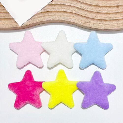 Breloque étoile Double face 6.5CM, 10 pièces, applications-Rose 2