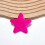 Breloque étoile Double face 6.5CM, 10 pièces, applications-Rose 6
