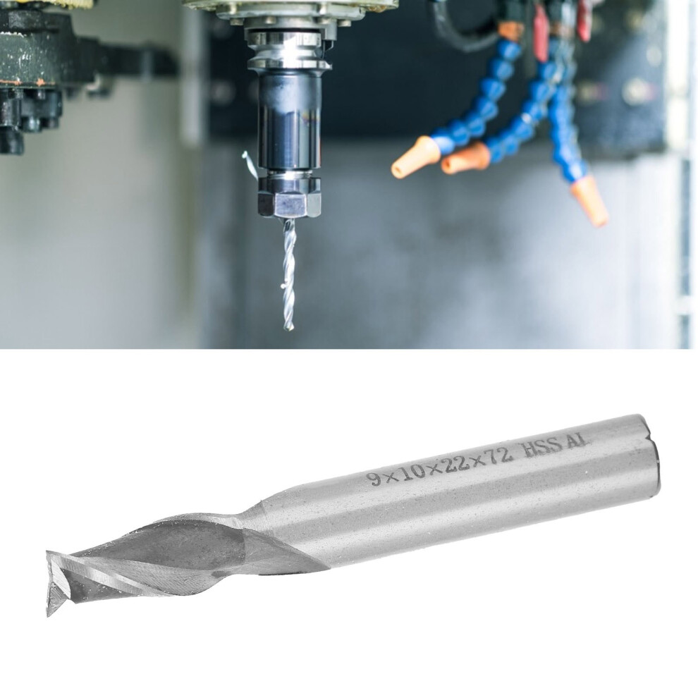 9mm HSS CNC Spiral Milling Cutter 2 Flute