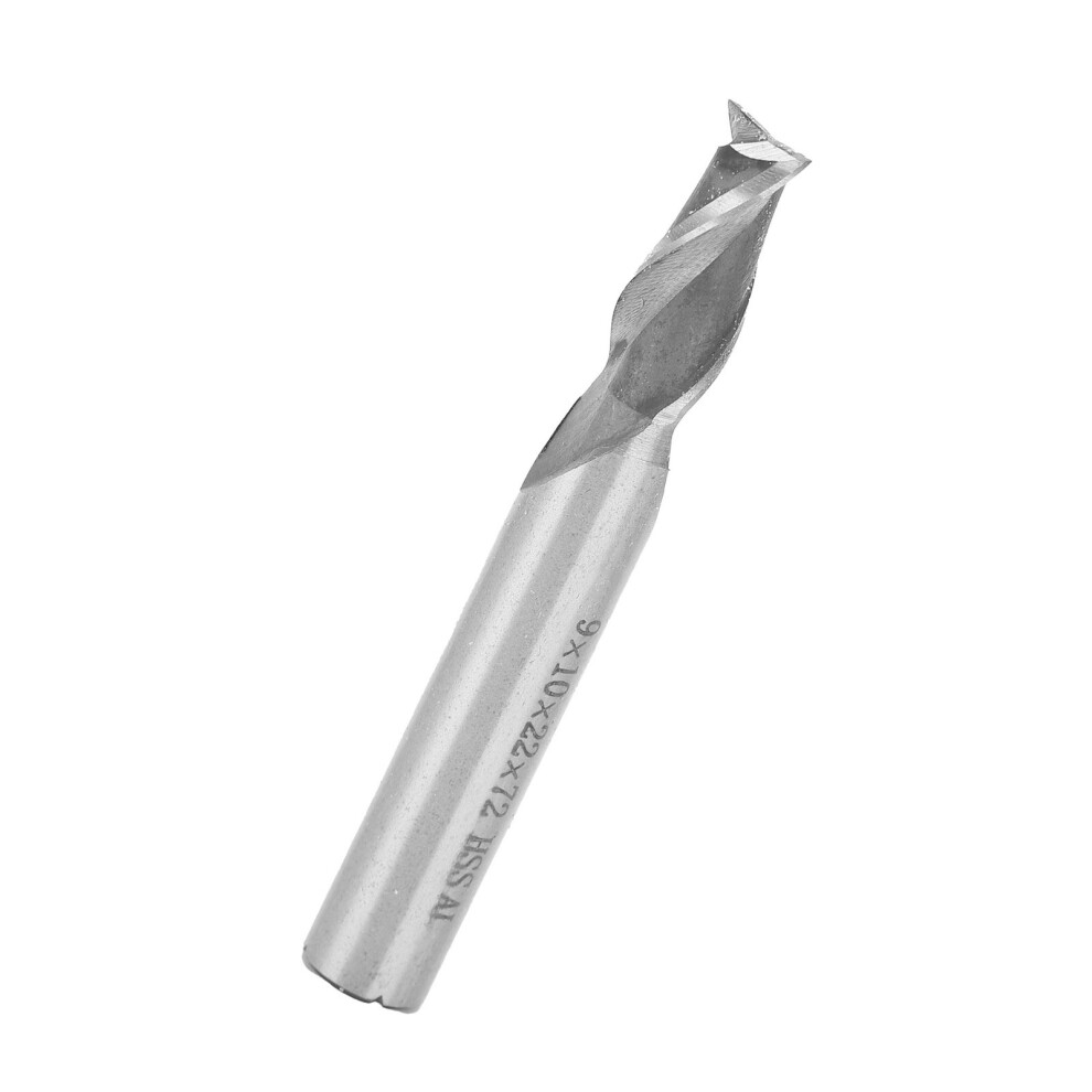 HSS 2-Flute Spiral End Mill 9x10x22x72