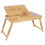 Faltbarer Bambus-Laptoptisch neigbar 55 x 35 x 29 1