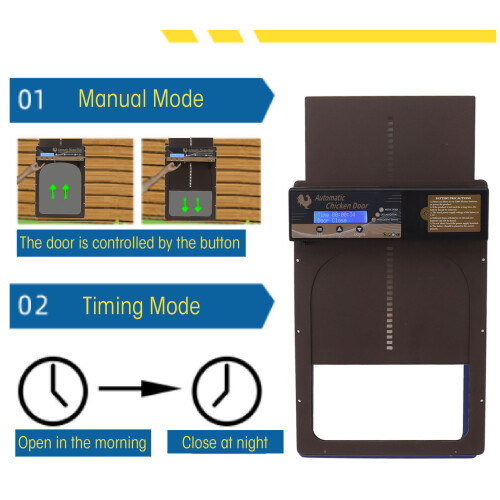 Auto Chicken Coop Door Timer IP45 Aluminium