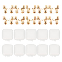 10Sets Goldene Hosenbundverschlüsse Jeansknöpfe Kunststoff Metall Set