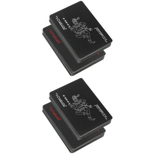 Printed Black Rectangle Cards for Home Board Game Play 2