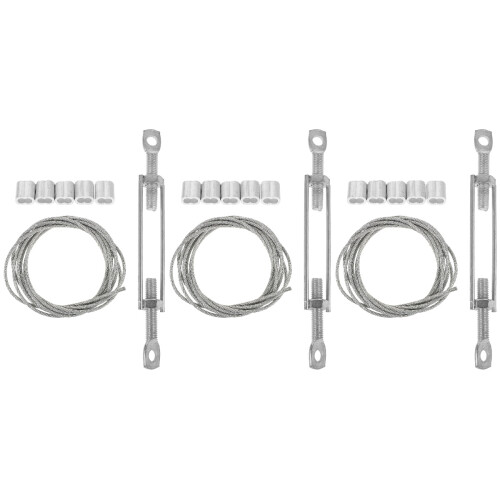 3Sets Sturdy Silver Scaffold Wire Fastening Set Stainless Steel Ladder 2