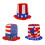 Fabric Stripes Star Pattern Tree Top Independence Day Holiday-A 2