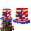 Fabric Stripes Star Pattern Tree Top Independence Day Holiday-A 7