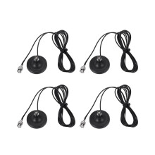 4X Wireless Antenna Base Microphone Antenna Base with Magnet 3 Meter Rg174 Cable Bnc Male Aerial