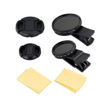 37mm 52mm Phone Lens Filter with Clip for Smartphone Universal ND2-400 Variable Filter for Mobile Phone Camera Lens