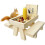 Zynic picnicbord med egernfoder, paraply og majs 1