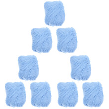 9 Fil À Crocheter Coton Bleu Ciel, Accessoire Tricot Portable