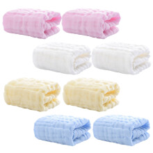 8Pièces Serviettes Bébé En Coton Muslin Épaisses Aérées Multiusage