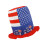Red White Blue Striped Star Christmas Tree Hat Top For-B 1