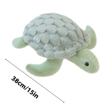 Soft Sea Turtle Plush Toy with Pillow Design 14.9 in