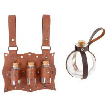 Multifunctional Round Glass Bottle Witches Props Potion-brown