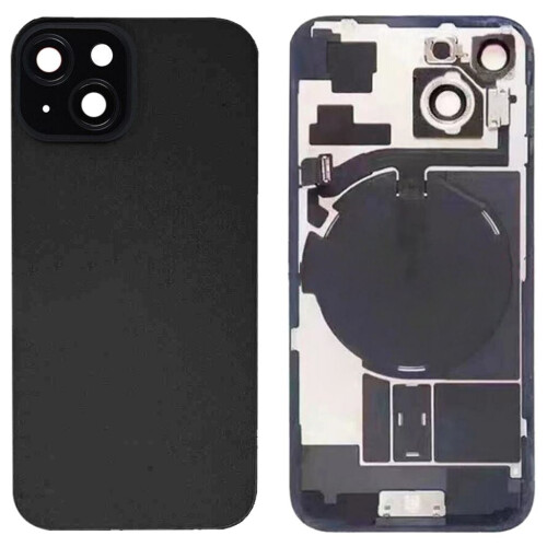 iPhone 15 Rückseite mit Kleinteilen - Schwarz