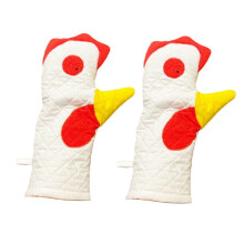 Rooster oven mitts heat resistant 2 pcs