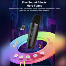 L7 Karaoke Speaker with 2 Mics LED Party Light