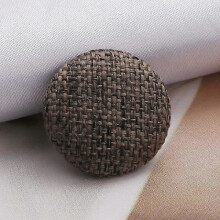 10pcs Cnaipí Shank Cnaipí Miotail Éadaí DIY Cnaipí Fabraice Clúdaithe le Fabraic Línéadach Babhta Maisiúil Caife 30MM